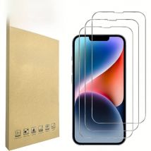 NNBILI 3Pcs High Definition Tempered Glass Screen Protector With 3pcs Camera Lens Protector Suitable For iPhone 16 15 14 13 12 ﻿