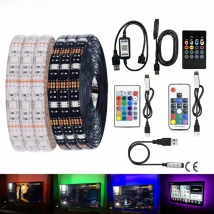 SMD 5050 RGB LED Strip DC 5V USB LED Light Strip Flexible IP20 IP65 Waterproof Tape 1m 2m 3m 4m 5m add Remote For TV Background