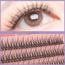 Anlinnet  M Shape Professional Makeup Individual Lashes Cluster Spikes lash Wispy Premade Russian Natural Fluffy False Eyelashes