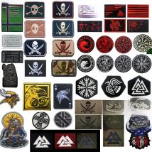 Valknut Valhalla Tactical Vikings IR Infrared Reflective Patch Raven Odin Symbol Blackbird  Military Badge Appliques