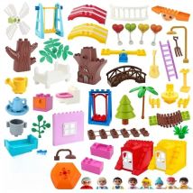 Big Size Building Blocks Compatible Large Bricks Figure Family House Bed Outdoor Camping Children Kids Educational Creative Toys