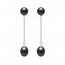 HENGSHENG New Simple 925 Sterling Silver Drop Dangle Earrings Double Natural Freshwater Pearls Fashion Jewelry For Wedding Women