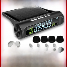 E-ACE Solar Power TPMS Car Tire Pressure Alarm Monitor System Auto Security Alarm Systems Tyre Pressure Temperature Warning