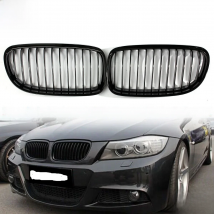 Glossy Black Car Front Kidney Replacement Grille Grill For BMW 3 Series E90 E91 Sedan 2009 2010 2011 Racing Grill Hood Eyelids