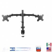 DL-MS02 Desktop Stand Full Motion 360 Degree steel Dual Monitor Holder 10"-27" clamp base Monitor Mount Arm Loading 9.9kgs