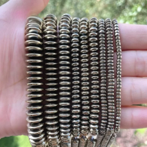 2x3/3x8/3x12mm Natural Rondelle Pyrite Hematite Stone Beads For Necklace Bracelet Jewelry Making Strand 15"