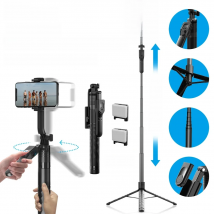 FANGTUOSI 1750mm Wireless Selfie Stick Tripod Stand Foldable Monopod With Led Light For Smartphones Balance Steady Shooting Live