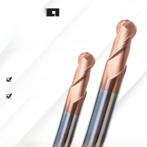 Augusttools HRC55 Ball Nose End Mills 2 Flute Milling Cutter Carbide Strawberries Tungsten Steel Router Bit CNC Cutting Tools