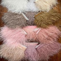 52 Ccolors Natural Ostrich Feather Trim trimming 8-10cm Ostrich decorative plumes Ribbon fringe for wedding skirt sewing fabric