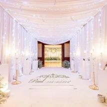 Dance Floor Decal Wedding Or Engagement Party On Lovers' Day Personalized Name And Anniversary Sticker Interior Home Decor WE34