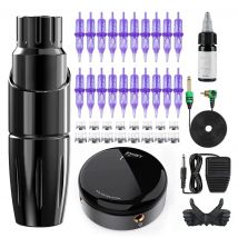 Mast Tour Professional Tattoo Pen Machine Set Tattoo Kit Rotary Pen Makeup Permanent  Set LCD Power Supply