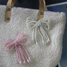 High-Grade Copper Wire Handmade Beaded Bowknot Patch 3D Beading Jewelry Materials Wedding Brooches  Shoes Decoration AppliquE