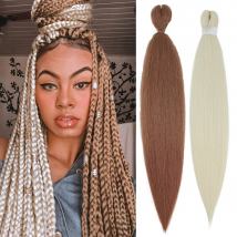 IPARTY Pre Stretched Braiding Hair Extensions for For African Braids 613 Blonde Synthetic Bundles Yaki Straight EZ Braid Hair