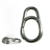 AS 10pcs 304 Stainless Steel Split Ring Heavy Duty Double Jig Connector Fishing Assist Solid Rings Tackle Device