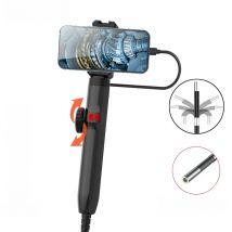 3.9mm/6.2mm/8.5mm 360° Articulating Borescope Endoscope Camera with Light,  Endoscope with Android/iOS Phone