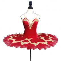 Red Ballet Tutu Skirt Velvet Top Professional Belly Dance Costumes White Swan Lake Costumes Performance Clothing