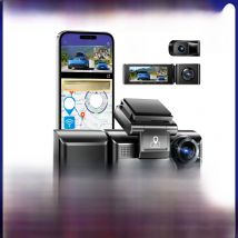 AZDOME Dash Cam M550 4K+2.5K Built-in GPS WiFi Car Dash Camera Front Inside Rear 3 Way IR Night Vision Car DVR Support Rear Cam