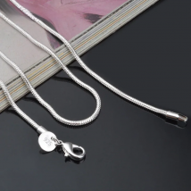 Aravant 925 Silver 2MM Snake Chain Necklace For Men Women Fashion Jewelry Gifts