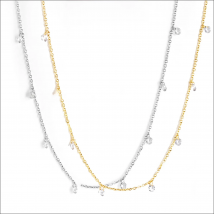 LUXUSTEEL Dainty Luxury Stainless Steel Necklace Women Golden Color Round CZ Crystal Charm Collar Bijoux Acier Inoxidable Femme