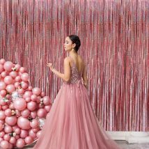 Bachelorette Party Decorations Sequin Backdrop Curtain 2m Tinsel Foil Birthday Curtain Wedding Birthday Party Decorations