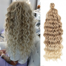 18-24 Inch Ocean Wave Crochet Braid Hair Hawaii Afro Curls Natural Synthetic Braiding Hair Extensions Pink 613 Hair Expo City