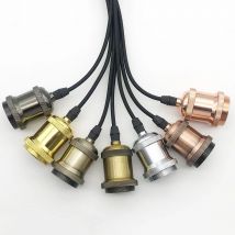 Retro Vintage E27 Lamp Holder Bulb Socket Pendant Light Screw Bulb base Aluminum Light Industrial For Edison Lamp Bulb