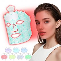 Silicone 7 Colors Photon Facial LED Mask Red Light Therapy Anti Aging Face Beauty Mask Relaxation Treat Anti-Wrinkle Skin Care