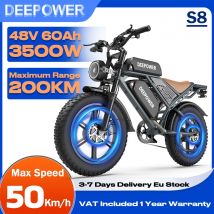 DEEPOWER QS7 1500W Elektrofahrrad 48V60Ah Doppelbatterie 20 Zoll Fat Tire E-Bike Mountain Snow Elektrofahrrad für Erwachsene Männer Frauen