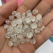300PCS Round Transparent Color Acrylic Letter Beads for Jewelry Making Kid Diy Material Loose Spacer 4*7mm