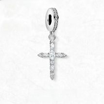 Iconic Cross Charm,Europe Style Richly Decorated Jewelry For Women Men Autumn Gift In Sterling Silver 925