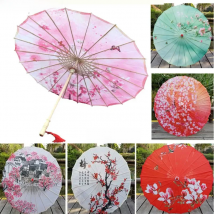 New Silk Cloth Oil Paper Umbrella Rain Women Decor Vintage Dance Prop Peach Blossom Chinese Intangible Cultural Parasol Paraguas