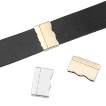 2 Sets Metal Flat Strong Magnetic Clasp Big Hole Connector For 30mm Flat Leather Cord DIY Bracelet Jewelry Making Findings