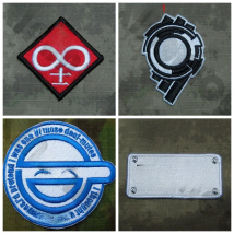 Embroidered Patch GHOST IN SHELL-STAND ALONE COMPLEX S.A.C Laughing Man Individual Eleven