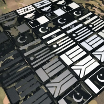 Laser Cut Black Multicam IR IFF Infrared Reflection Luminous ZA Cyprus Egypt Iran Pakistan Turkey Uruguay UA Flag Patch