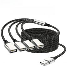 Hannord USB2.0 HUB Splitter Extension Male to Female OTG USB Adapter 4 Port High Speed Transfer Converter For PC Laptop Macbook