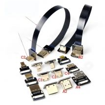 HDMI-compatible FPV Cable Micro/Mini HD-90 Degree Adapter FPC Ribbon Flat Pitch 20pin For TV Projector Multicopter Aerial Photog