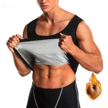 Vensslim Men Body Shaper Sauna Sweat Vest Reducing Shaperwear Fat Burning Loss Weight Waist Trainer Corset Shirt Workout Top