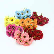6 Pieces Stamen Artificial Plants Wedding Decorative Flowers Christmas Wreaths Vases for Home Decor Silk Cherry Fake Flowers