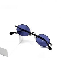 Trendy Metal Small Oval Sunglasses Women 2025 Men'S Glasses Punk Vintage Y2K Designer Anti-Glare Sun Glasses For Women