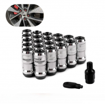 Volk Racing Concealed Heptagon Formula Steel Wheels Lock Lug Nuts Acorn Rim Close End M12x1.25 M12x1.5 Burning Blue 20Pcs/Set