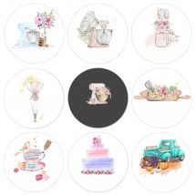 Custom Baking Stickers Customize Bakery Name Labels DIY Gift Box Decoration Sticke Wedding Birthday Party Baby Shower Decor