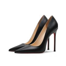 Black high heels, women's slim heels, sexy new style, comfortable and versatile, pointed professional commuting single shoes