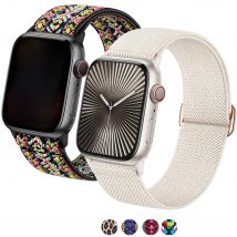 Elastic Strap for Apple Watch Series 10 9/8/7 6 5 4 Se ultra2 49mm 46mm 42mm 41mm 45mm 40mm/44mm Nylon loop Bracelet iWatch Band