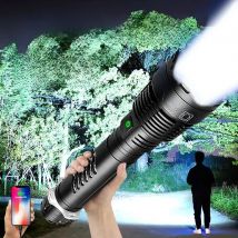 200000LM Most Powerful Led Flashlight Emergency Tactical Torch Ultra Bright Rechageable LED Flashlights Waterproof Camping Light