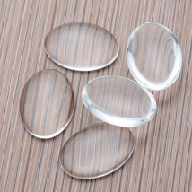 10pcs Oval Shape Clear Crystal Glass Cabochons Cover 10x14mm 13x18mm 18x25mm 20x30mm 25x35mm 30x40mm DIY Pendants Jewelry Making