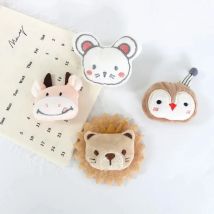 10PCS/Lot Cartoon Plush Calf Penguin Lion Mouse Cloth Patches Applique Crafts For Girl Garment Accessories And Bag Decoration