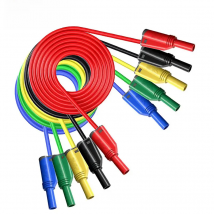 Cleqee P1050-1 Multimater Silicone Test Lead 4mm Banana Plug Soft Cable Safe Stackable Male Plug 1M Wire