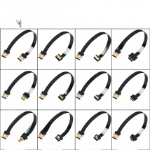 HDMI-compatible,FPV HDMI ffc HDMI Ribbon Cable 90 Degree Mini/Micro HDMI to Standard HDMI PCB Connector 20pin fpv micro hdmi 5cm