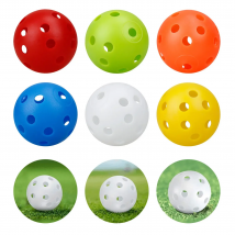12Pcs 42MM Practice Golf Balls Plastic Airflow Golf Ball Colorful Golf Practice Equipment