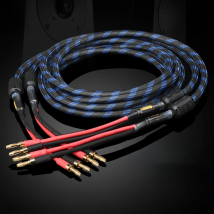 One pair ATAUDIO hifi speaker cable high quality 6n OFC speaker wire with banana plug Y plug